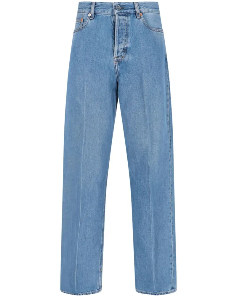 Gucci Gerade Jeans mit Applikation - Blau Blau