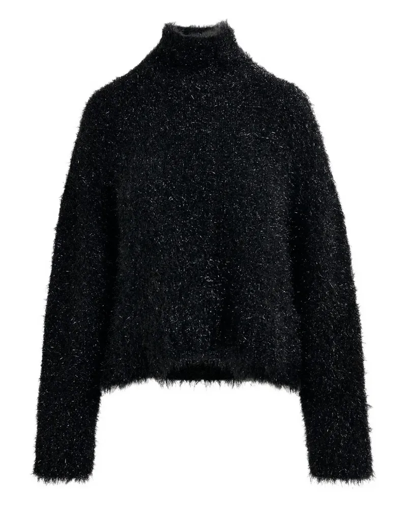 Essentiel Istrana Pullover mit Metallic-Schleife - Schwarz Schwarz