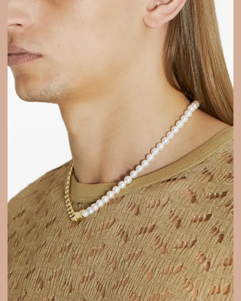 Alan Crocetti Halskette mit Perlen - Gold Gold