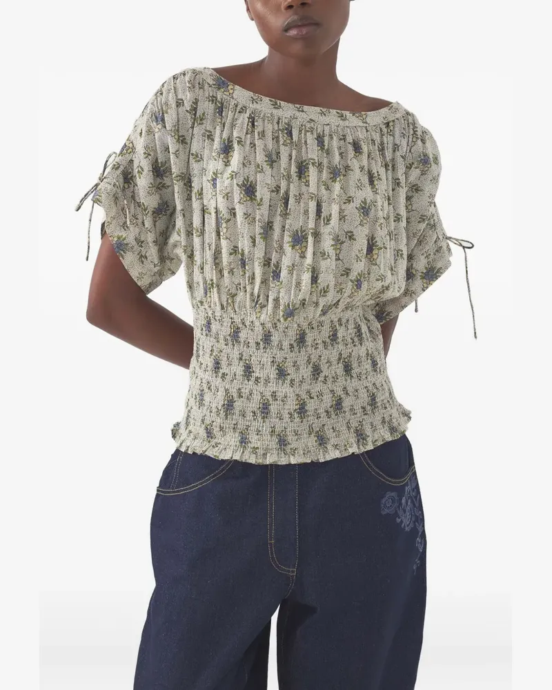 Antik Batik floral-print blouse - Grau Grau