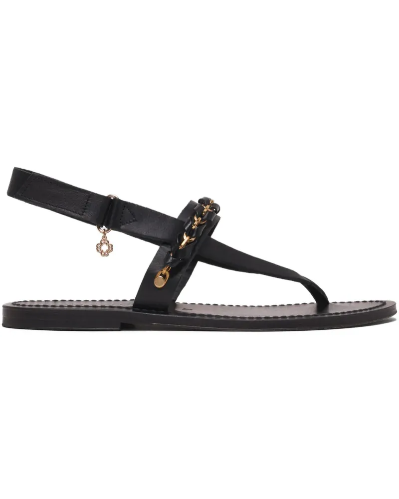 Maje Sandalen mit Kettendetail - Schwarz Schwarz
