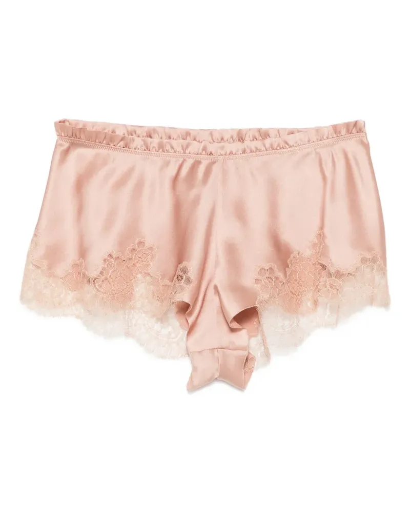 Carine Gilson Pyjama-Shorts mit Spitzenbesatz - Rosa Rosa