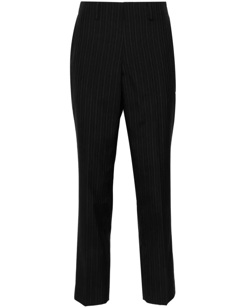 Junya Watanabe Schmale Hose mit Nadelstreifen - Schwarz Schwarz