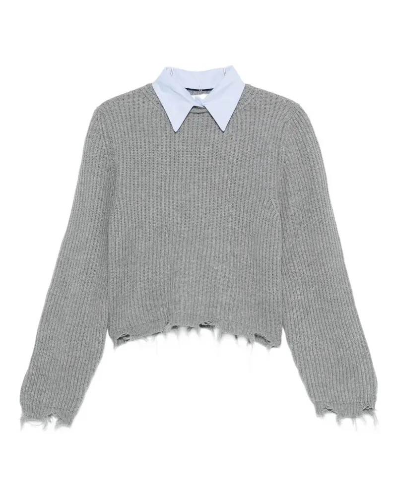SOLOTRE ribbed-knit sweater - Grau Grau
