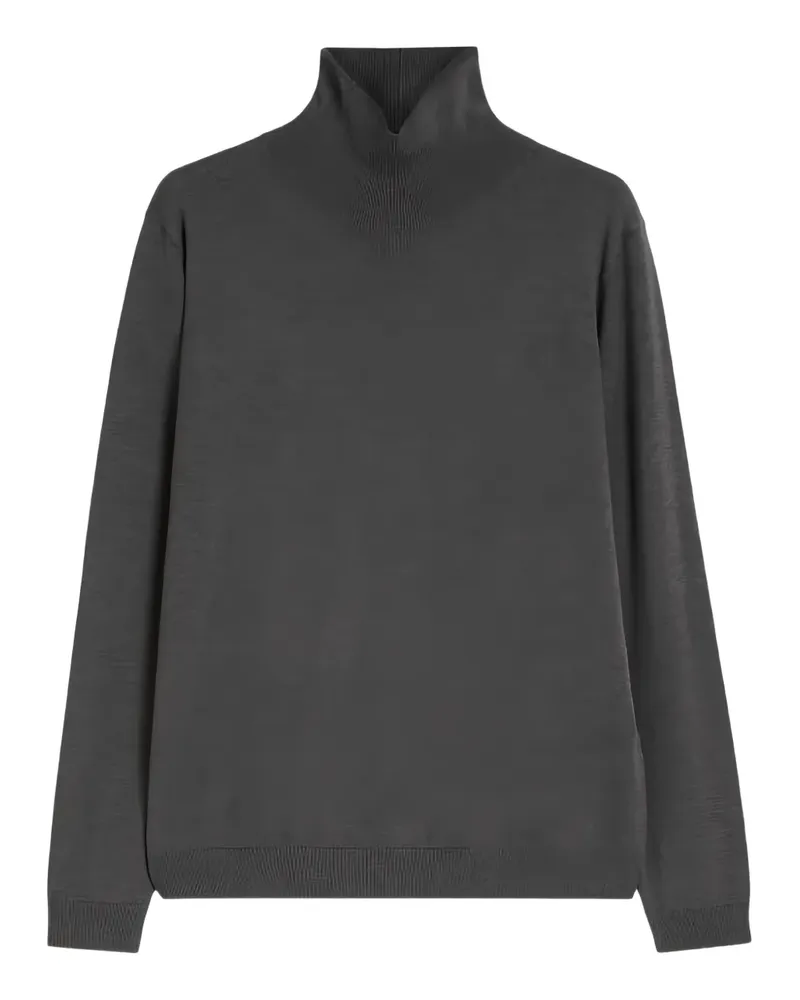 Max Mara Pullover mit Stehkragen - Grau Grau