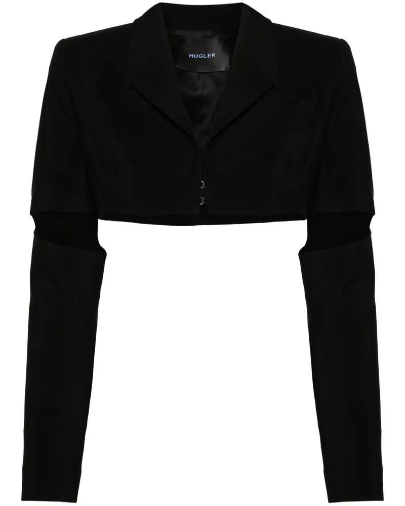 Thierry Mugler Cropped-Jacke Schwarz