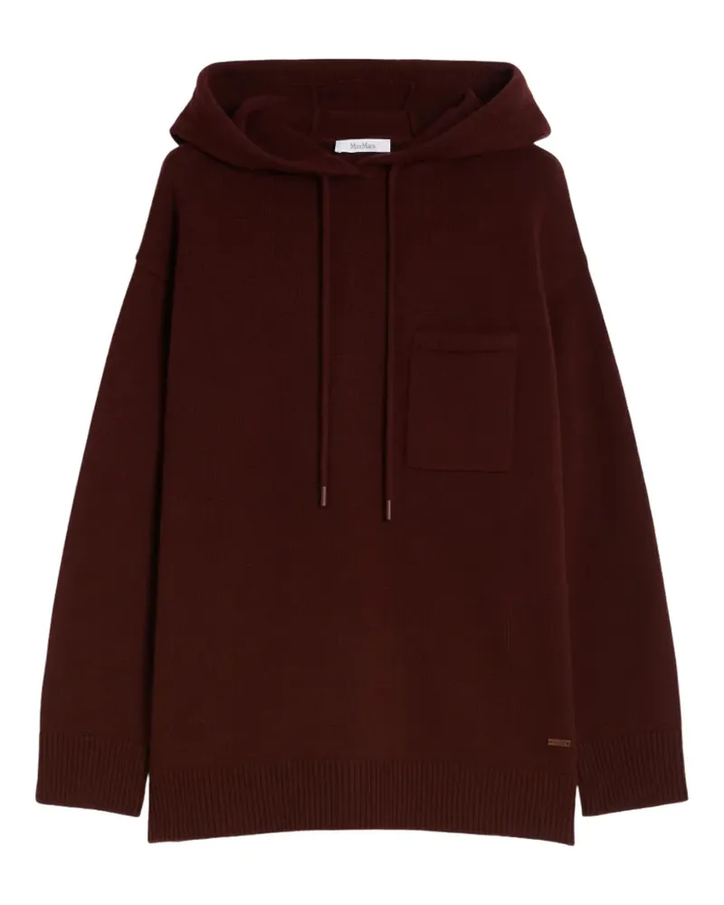 Max Mara Liana Hoodie mit Kordelzug - Rot Rot