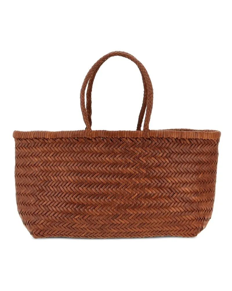Dragon Diffusion Große Bamboo Triple Jump Schultertasche mit Zickzackmuster - Braun Braun