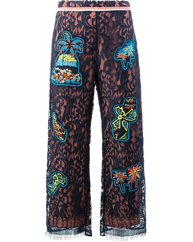 Peter Pilotto Hose mit Spitze - Schwarz Schwarz