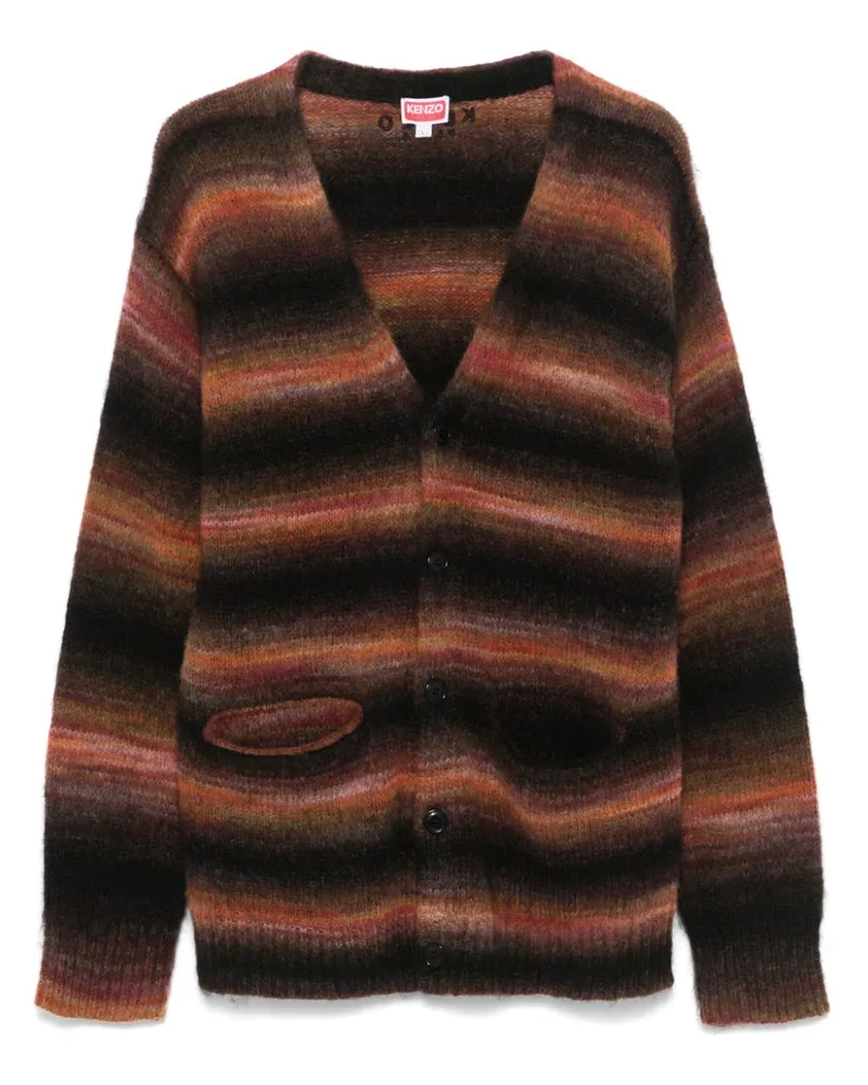 Kenzo Gestreifter Cardigan - Schwarz Schwarz