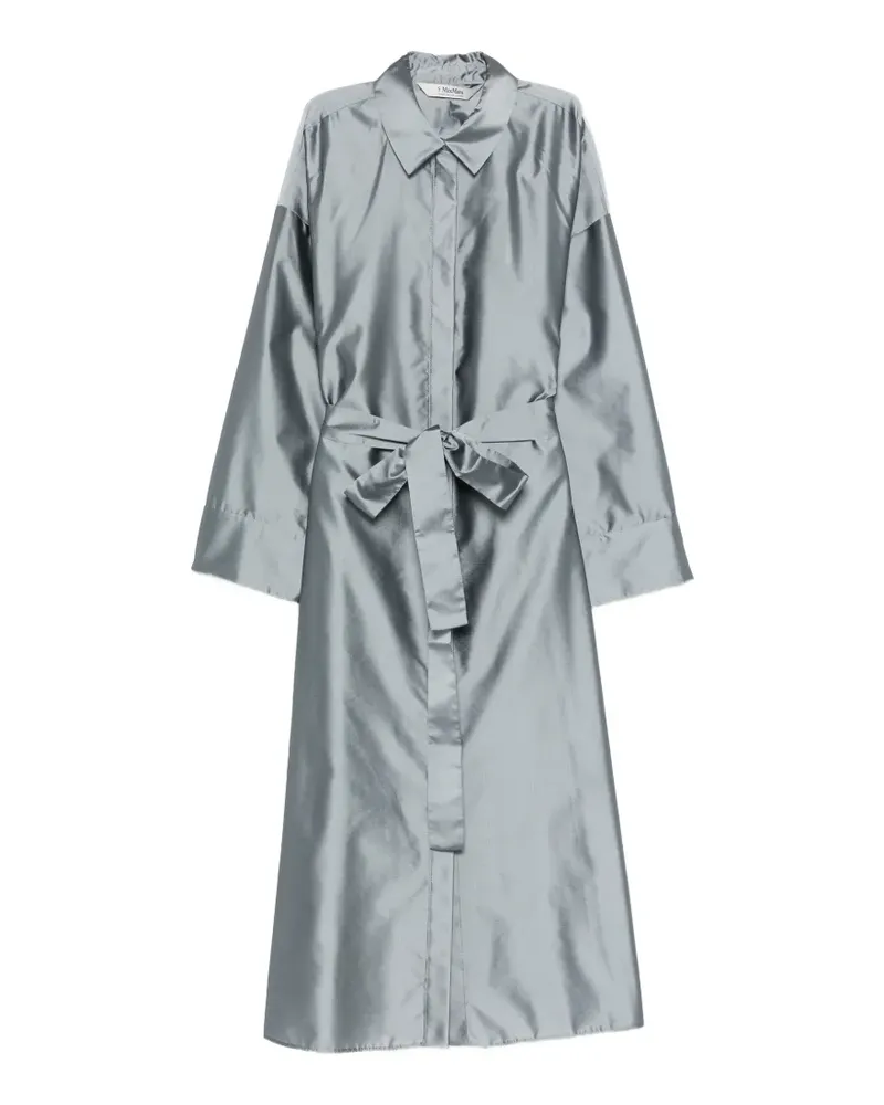Max Mara Anna tie-waist maxi shirt dress - Grau Grau