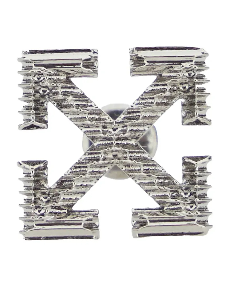 OFF-WHITE Strukturierter Arrow Ohrring - Silber Silber