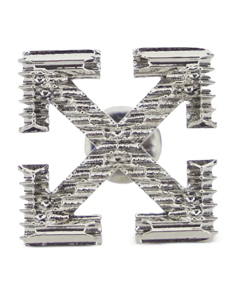 OFF-WHITE Strukturierter Arrow Ohrring - Silber Silber