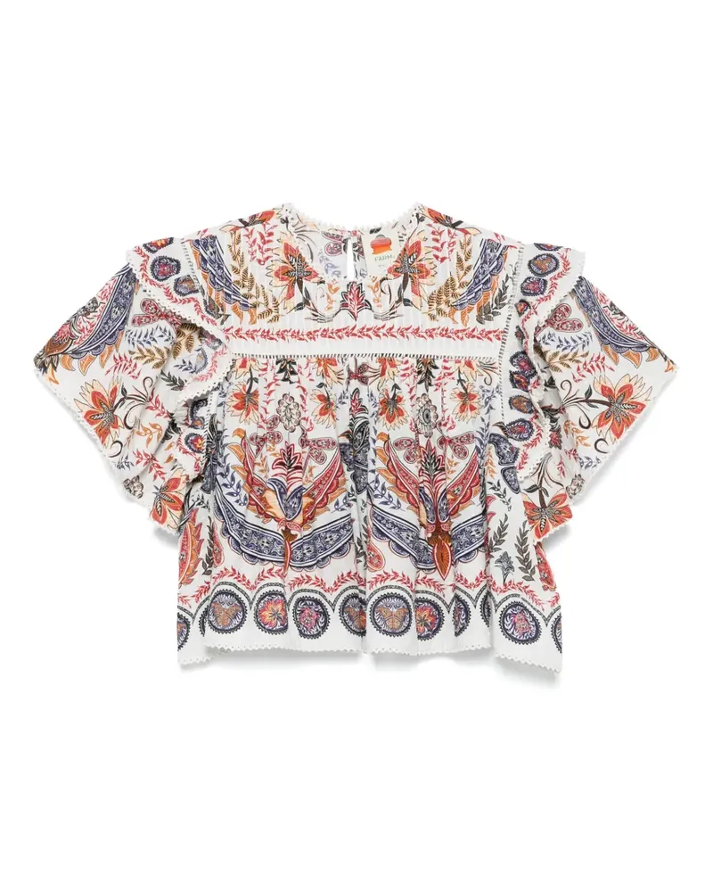 FARM Rio Boho Glam Bluse - Weiß Weiß