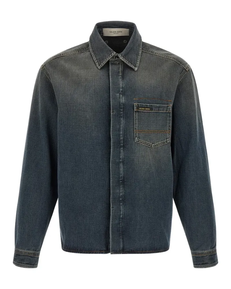 Golden Goose patch-pocket denim shirt - Blau Blau