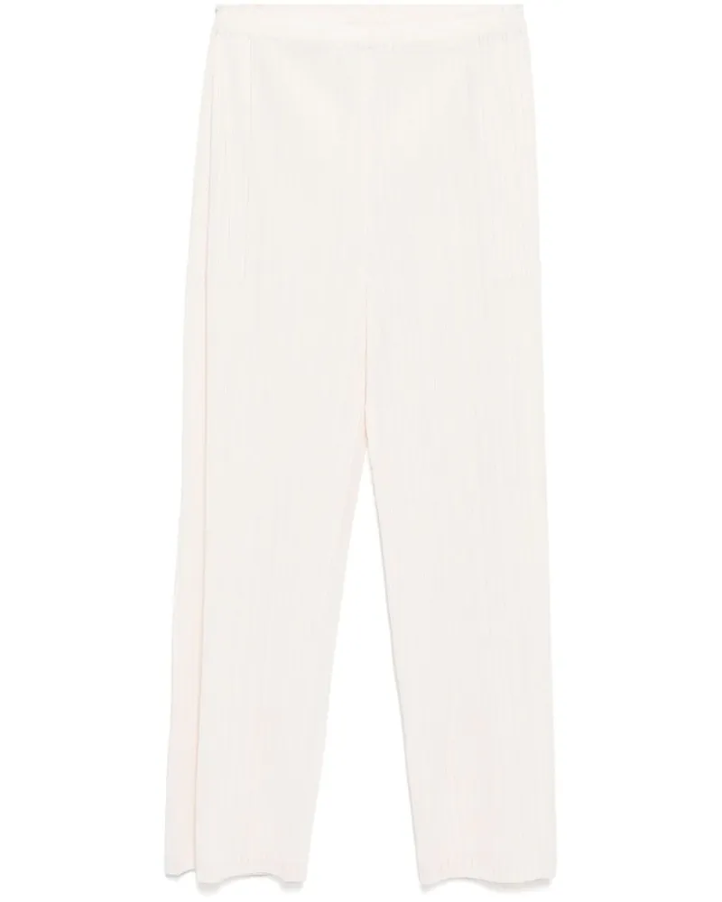 Issey Miyake Hose mit Bundfalten - Weiß Weiß