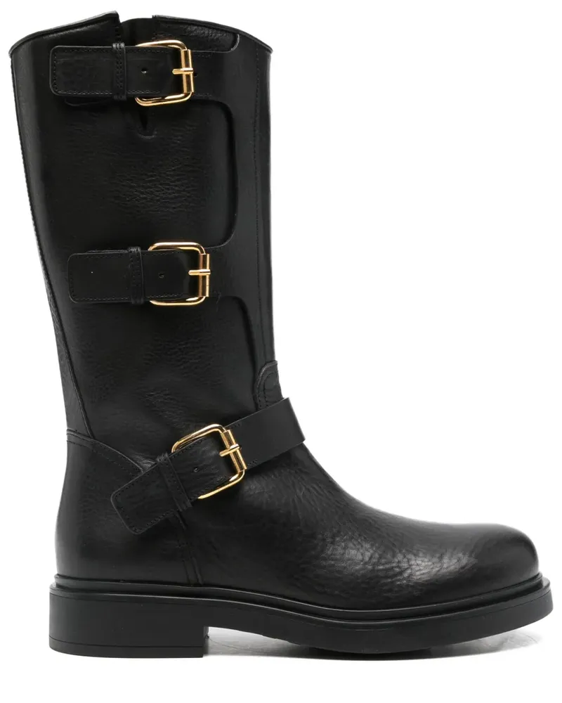 Attilio Giusti Leombruni Loren buckle strap 30 boot - Schwarz Schwarz