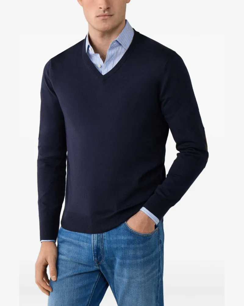 Hackett Pullover mit V-Ausschnitt - Blau Blau