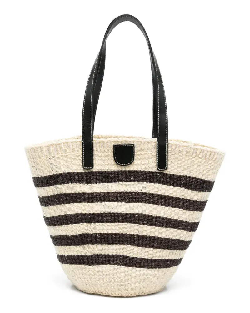 Max Mara Wkagennaio striped tote bag - Nude Nude
