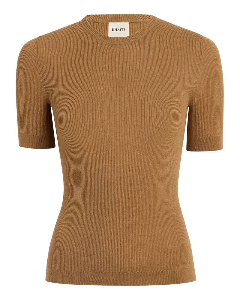 KHAITE Geripptes Celina T-Shirt - Braun Braun