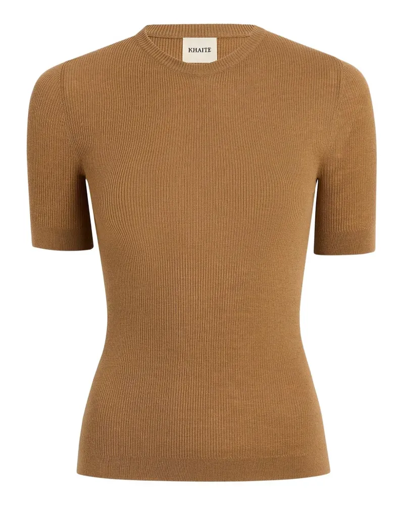 KHAITE Geripptes Celina T-Shirt - Braun Braun