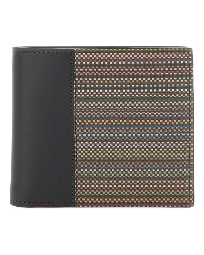 Paul Smith Beschichtetes Canvas-Portemonnaie mit Streifen - Schwarz Schwarz