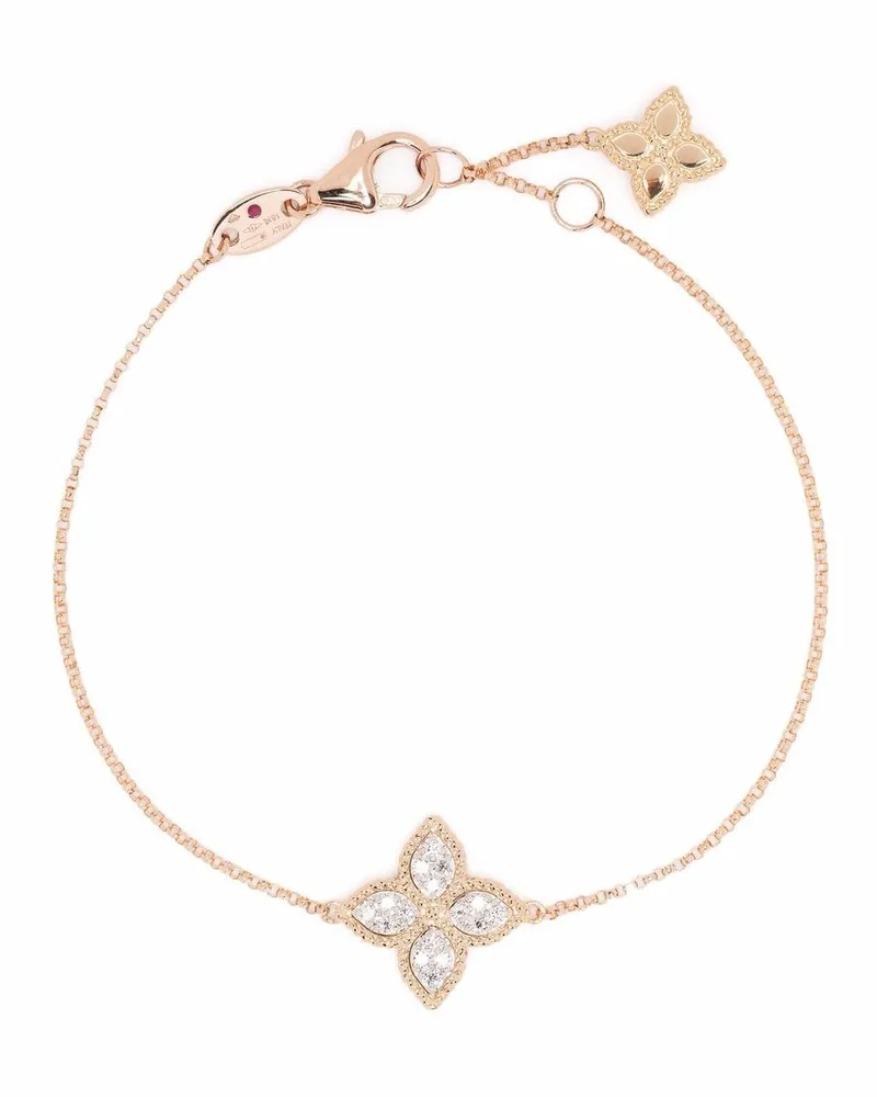 Roberto Coin 18kt Princess Flower Rotgoldarmband mit Diamanten - Rosa Rosa