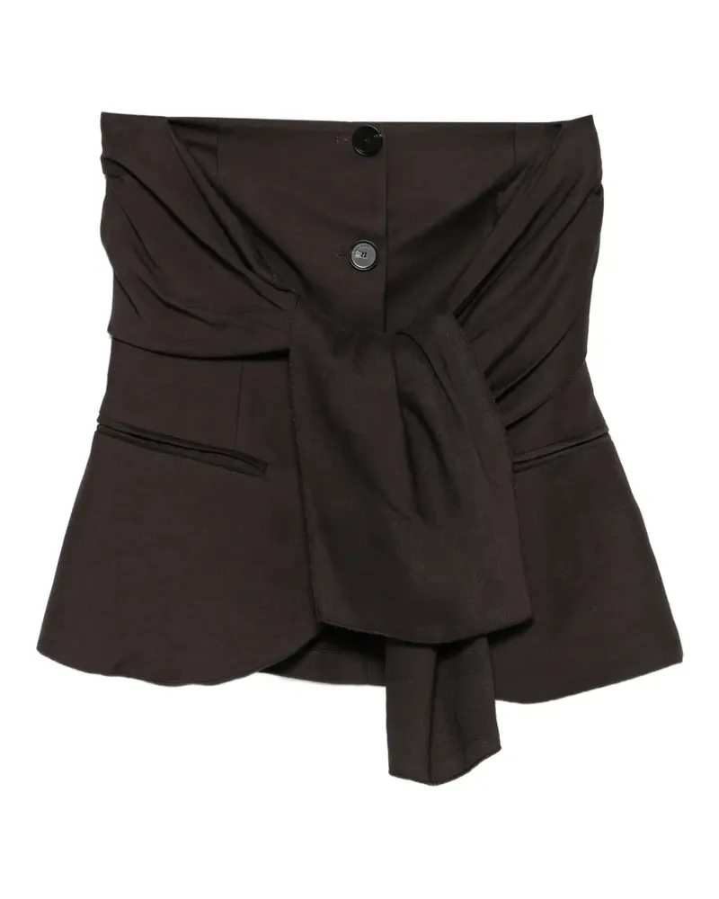 Liviana Conti Oberteil mit Knopfleiste - Braun Braun