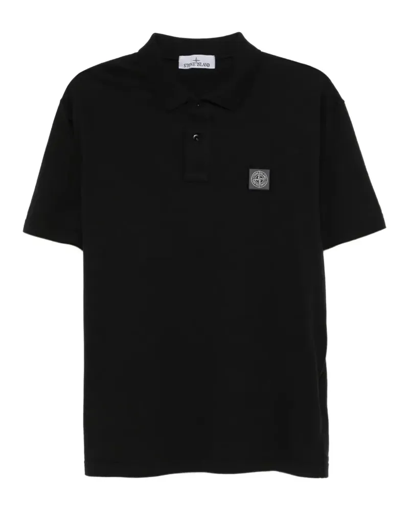 Stone Island Poloshirt mit kurzen Ärmeln - Schwarz Schwarz