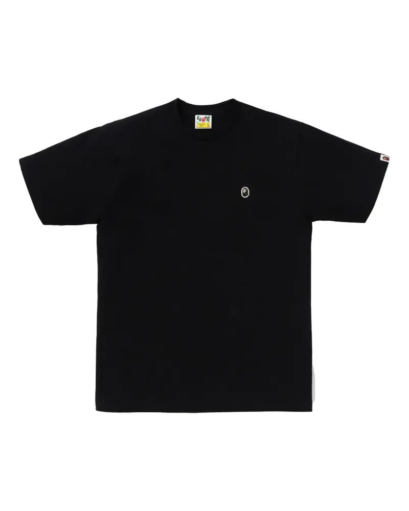 BAPE T-Shirt mit Ape Head-Patch - Schwarz Schwarz
