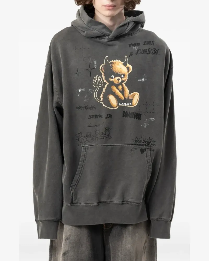 DOMREBEL Lil Dev graphic-print hoodie - Schwarz Schwarz