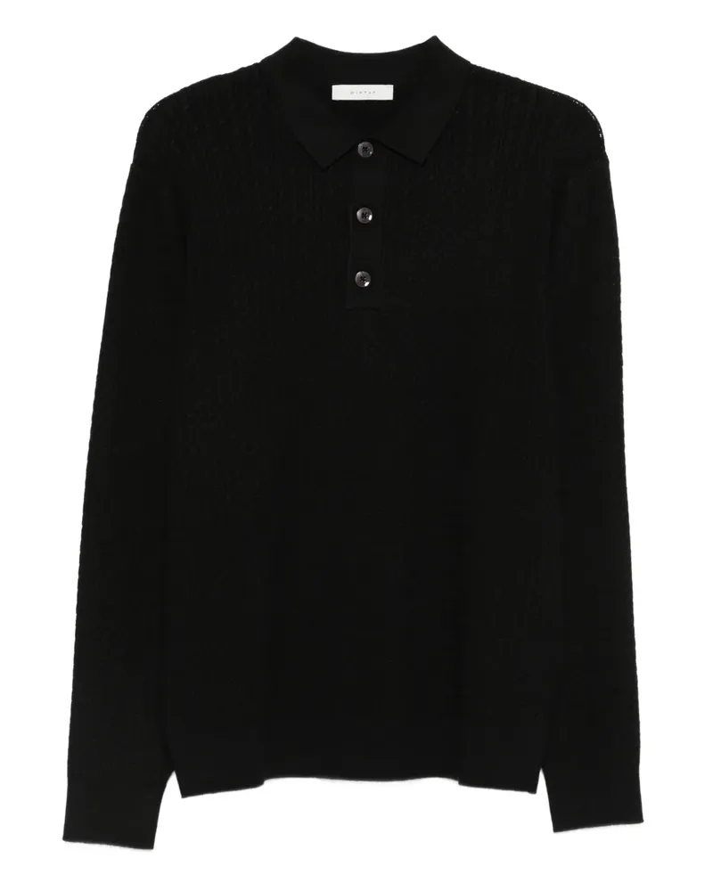 Diktat Button textured knitwear - Schwarz Schwarz