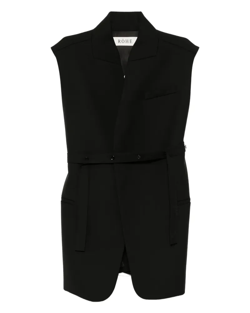 Róhe Reimagined Oversized-Weste - Schwarz Schwarz