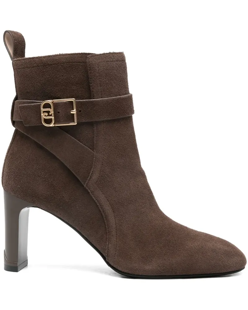 Liu Jo 88mm suede ankle boots - Braun Braun