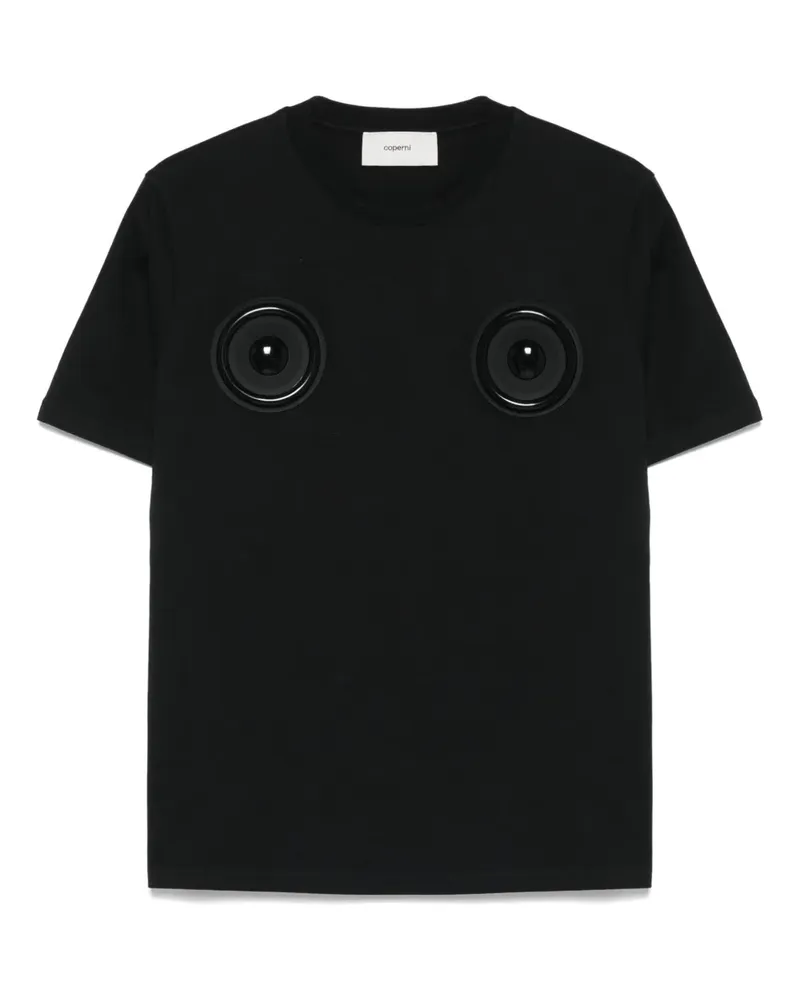 COPERNI T-Shirt mit Lautsprecherverzierung - Schwarz Schwarz