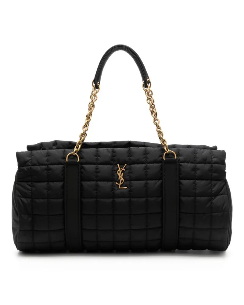 Saint Laurent Gesteppte Satchel-Tasche - Schwarz Schwarz