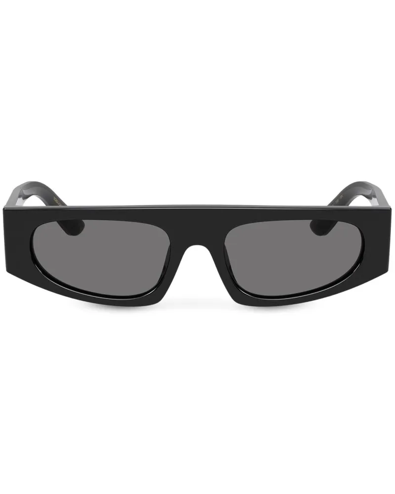 Dolce & Gabbana Sonnenbrille mit eckigem Gestell - Schwarz Schwarz
