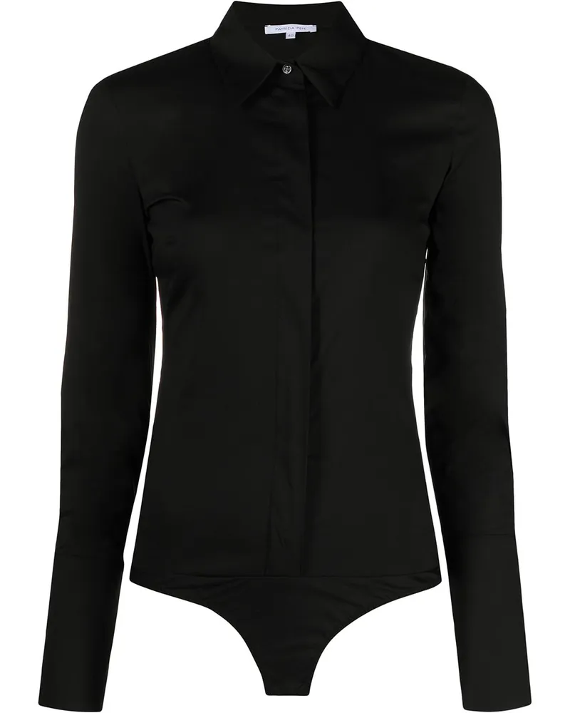 Patrizia Pepe Popeline-Body - Schwarz Schwarz