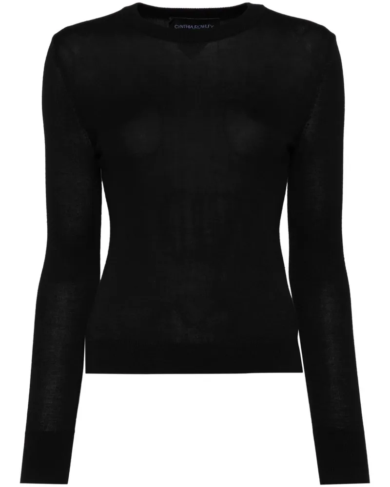 Cynthia Rowley Pullover mit Rundhalsausschnitt - Schwarz Schwarz