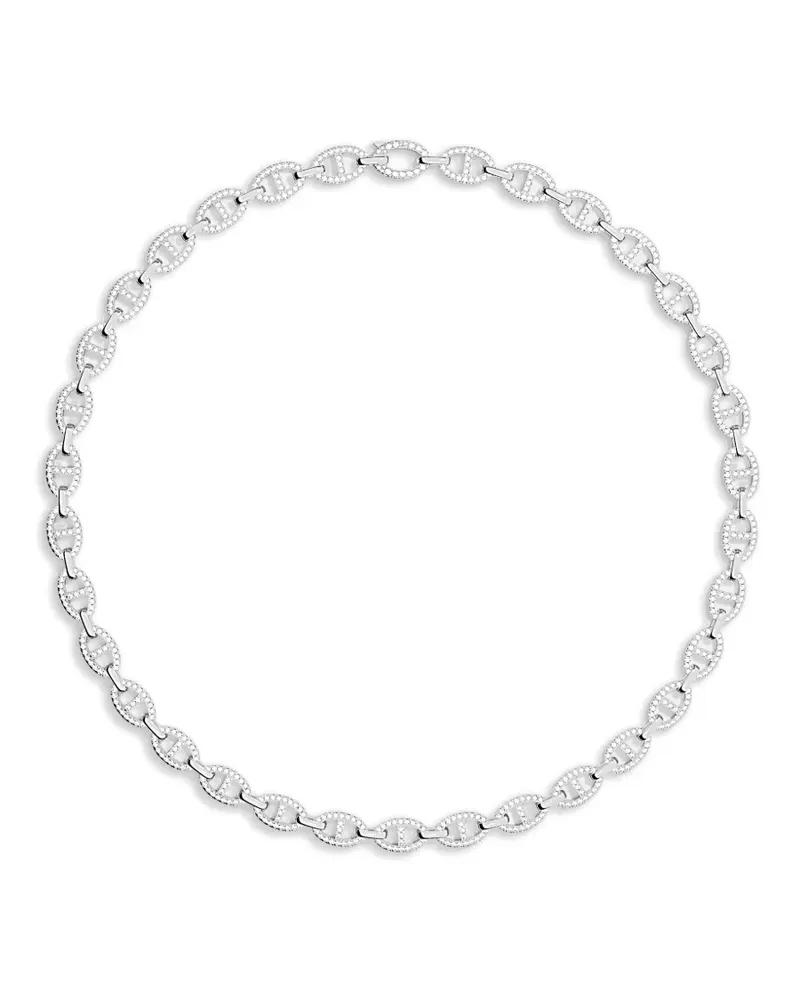 APM Monaco Maille Marine pavé-set necklace - Silber Silber