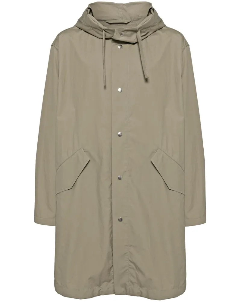 Jil Sander Parka mit Logo-Print - Grün Grün
