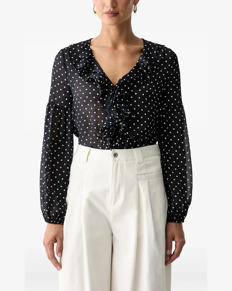 Guess Bluse mit Rüschen - Blau Blau