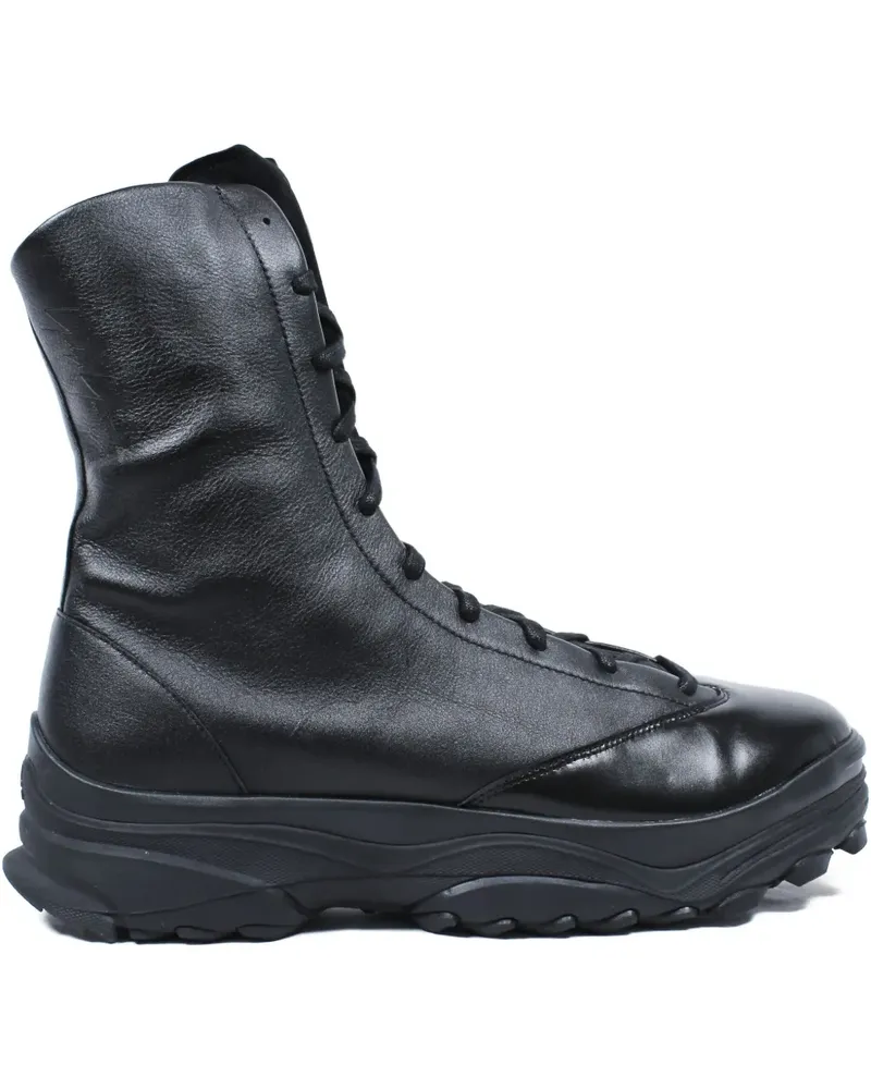 Y-3 lace-up chunky sole boots - Schwarz Schwarz