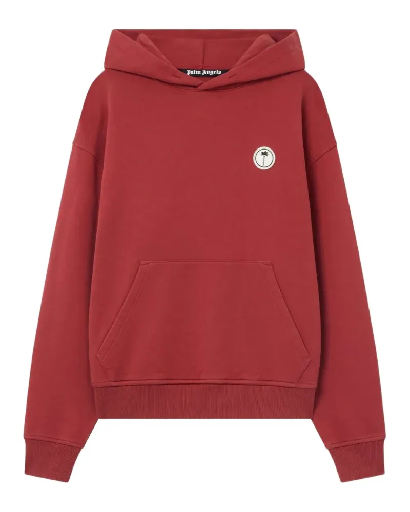 Palm Angels Hoodie mit Palmen-Patch - Rot Rot