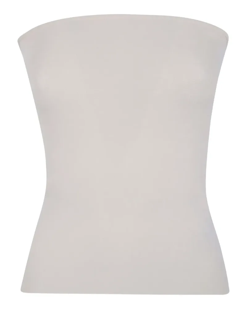 Entire Studios ribbed-knit strapless top - Weiß Weiß