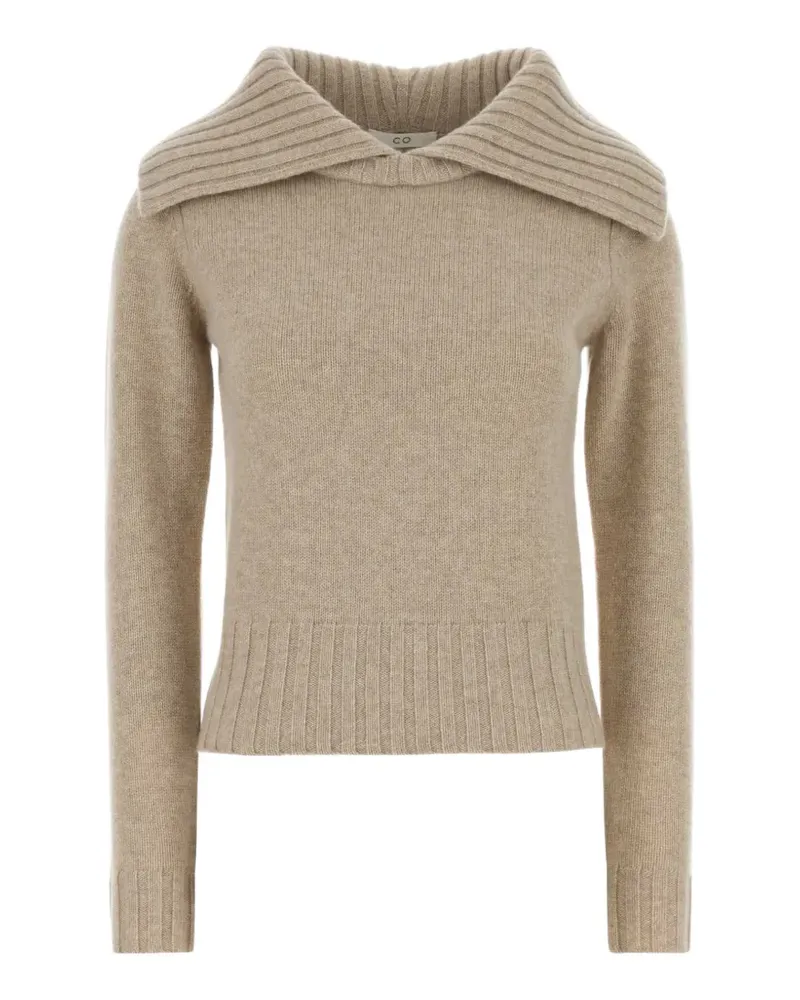 Co llared cashmere sweater - Nude Nude