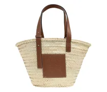 Basket logo-patch tote bag - Nude