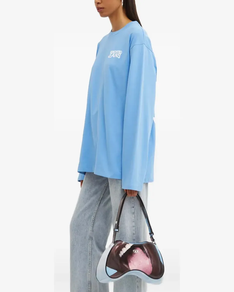 Moschino Langarmshirt mit Logo - Blau Blau