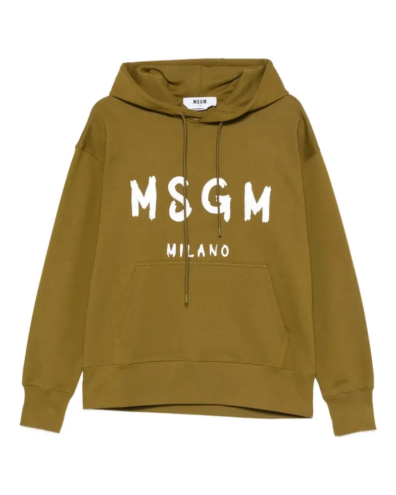 MSGM logo-print sweatshirt - Grün Grün