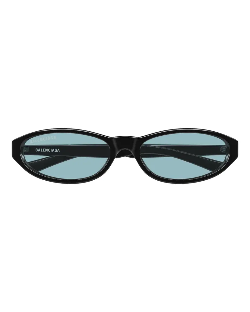 Balenciaga Neo Sonnenbrille mit rundem Gestell - Schwarz Schwarz